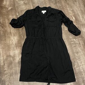 LOFT Black Long Sleeve Dress